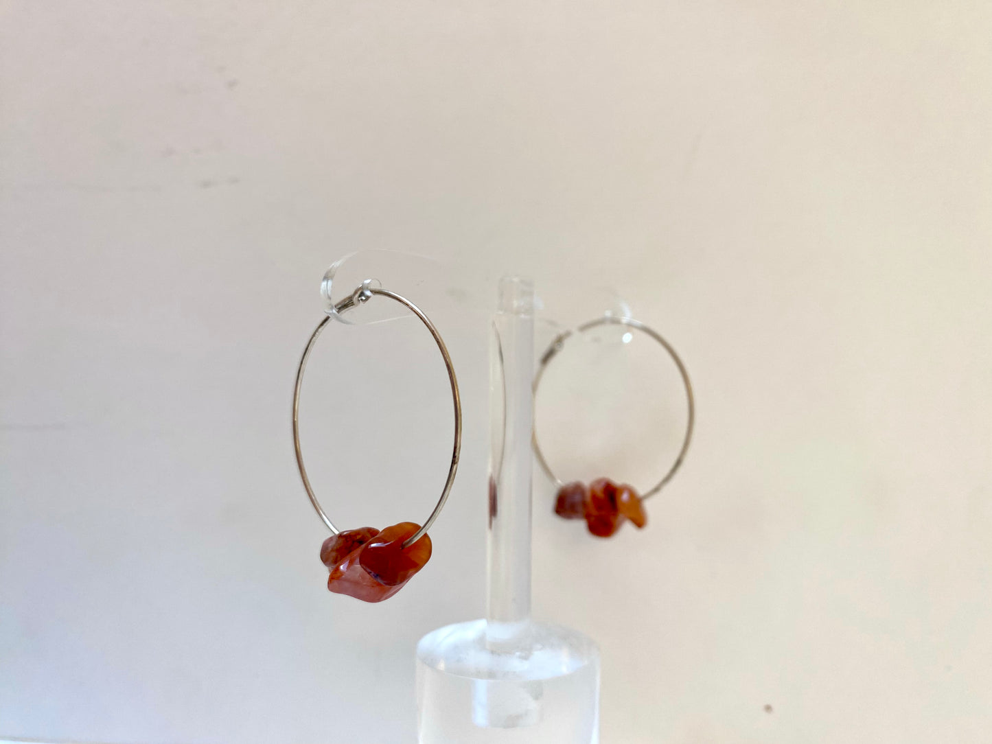 Semi Precious Gemstone Hoops