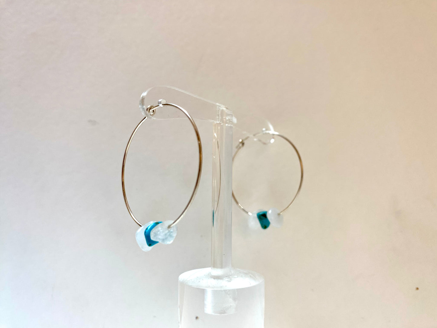 Semi Precious Gemstone Hoops