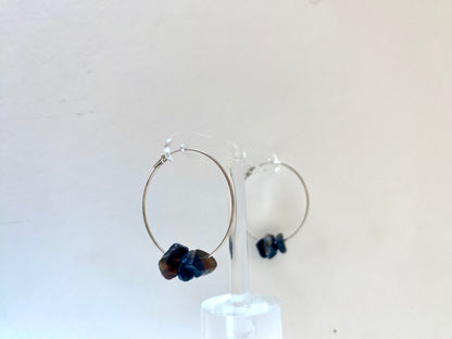 Semi Precious Gemstone Hoops