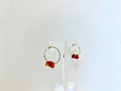 Semi Precious Gemstone Hoops